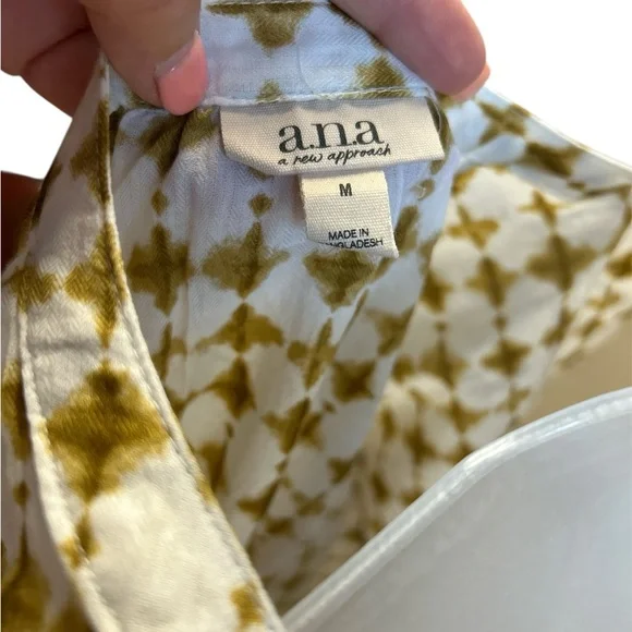 a.n.a Cream and Gold Flutter Sleeve Blouse - Picture 4 of 4